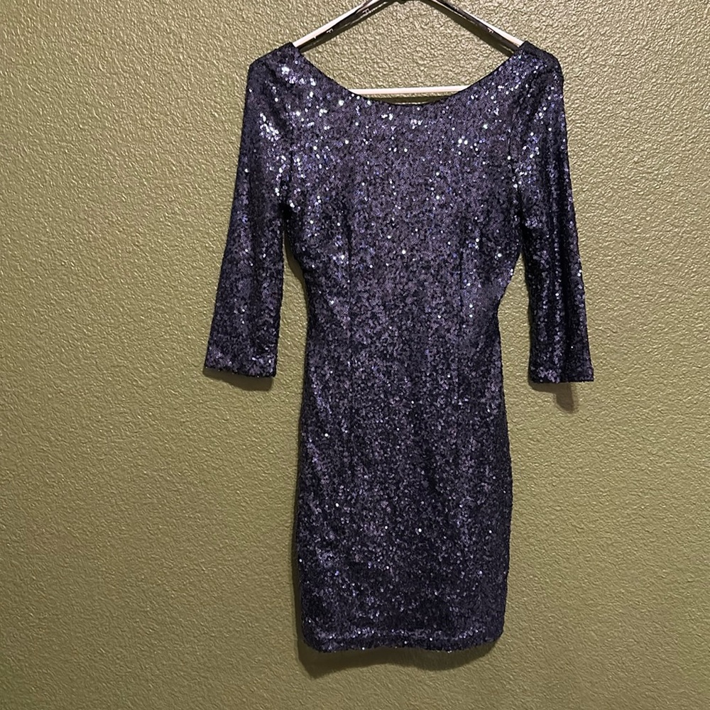 Like New Sequence Navy Blue Dress